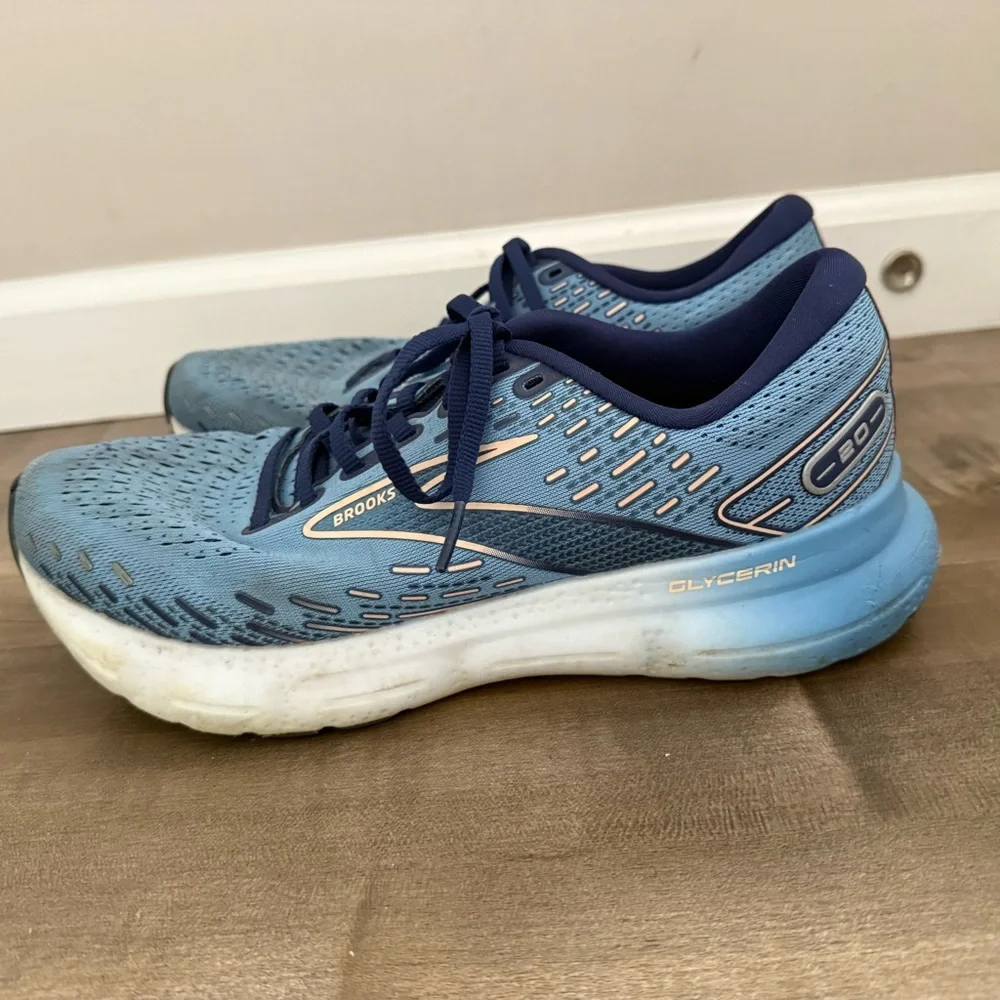 Brooks Glycerin 20 Shoes Running Women‎ 9.5 Blue Tie-Dye Comfort Sneaker